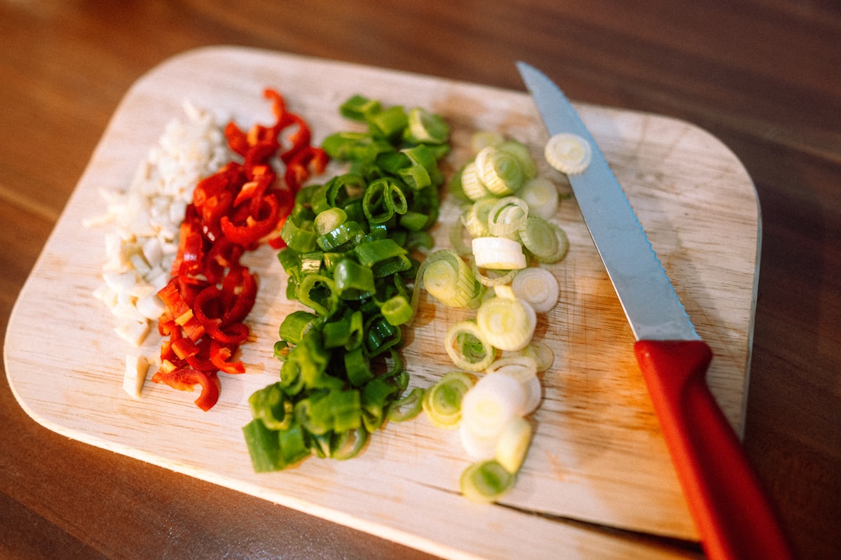Fresh vegetables and ingredients for healthy cooking